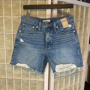 Madewell Relaxed Mid-Length Denim Shorts Size 26 NWT